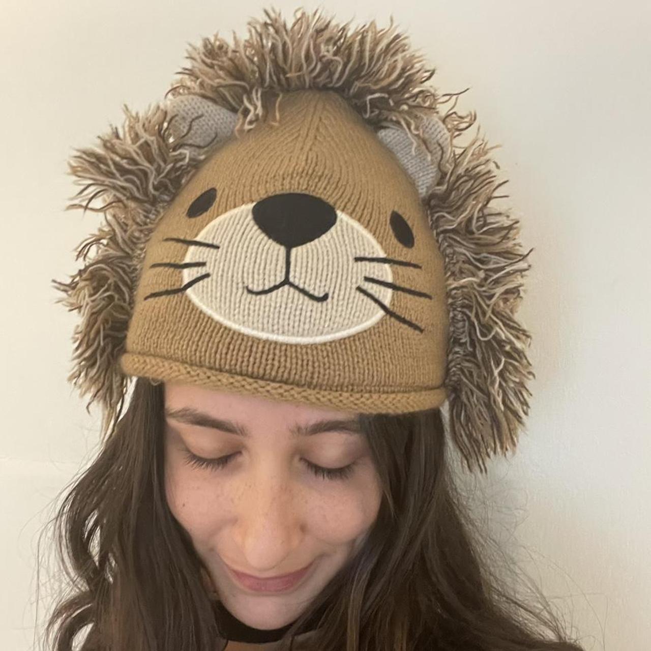 Old Navy Women's Tan and Cream Hat Depop