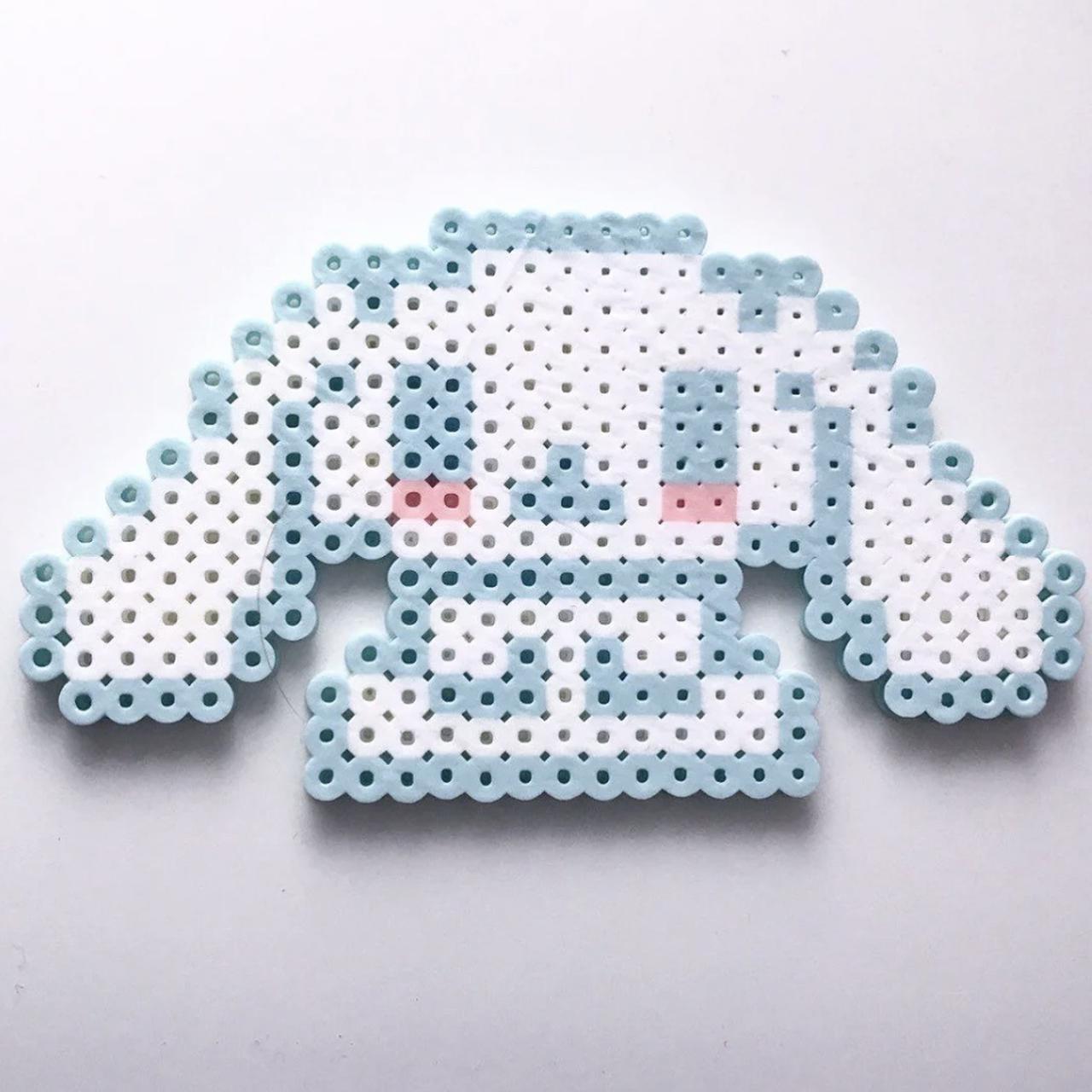 Cinnamoroll kawaii Cute character pixel art bead sprite perler kandi craft