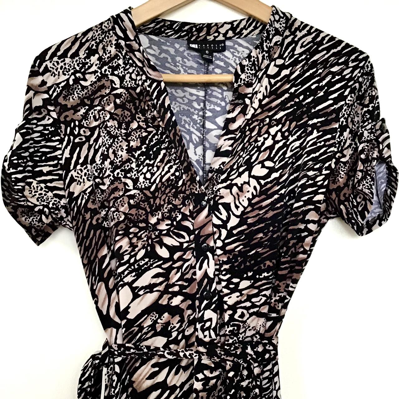 Zara Women's Black and Brown Dress (2)