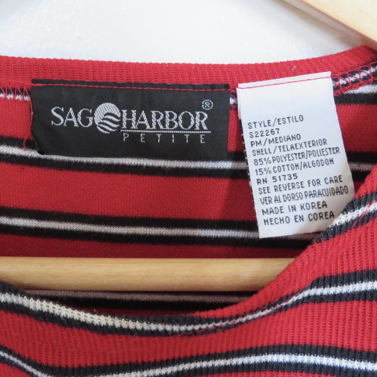 Sag Harbor Women's Red and White T-shirt (3)