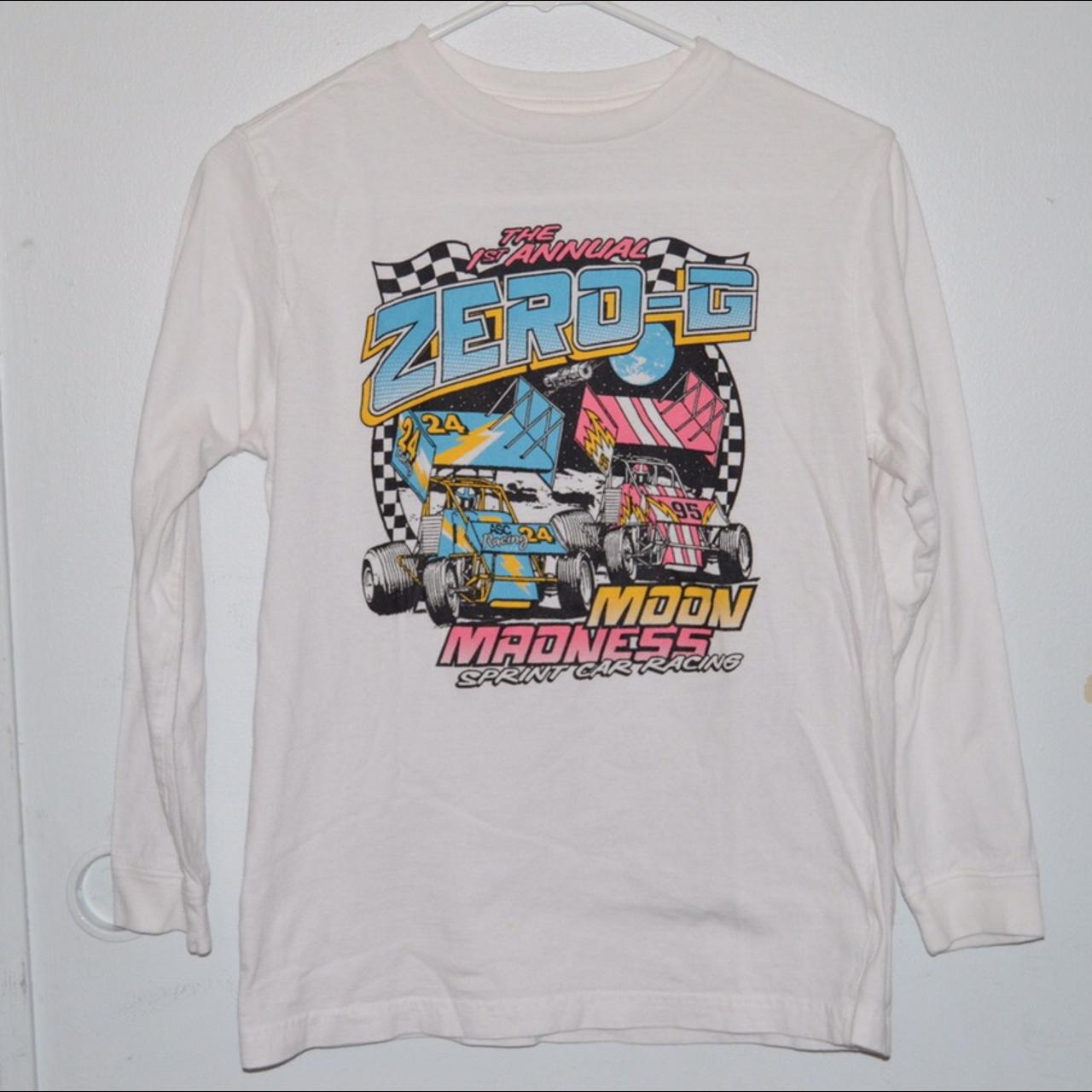 Large-long sleeve-graphic-tee shirt-race car vibe - Depop