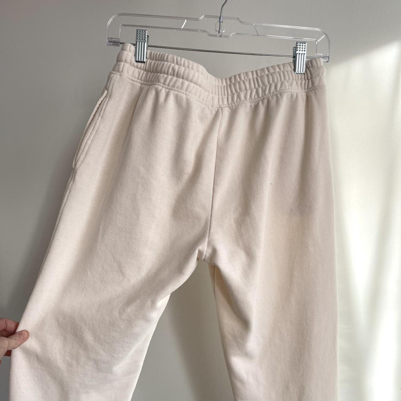 perfect creamy ivory cotton sweatpants! jogger - Depop