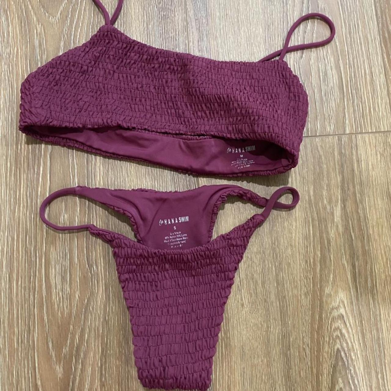 super cute triangl MICA violet sparkle bikini! size - Depop