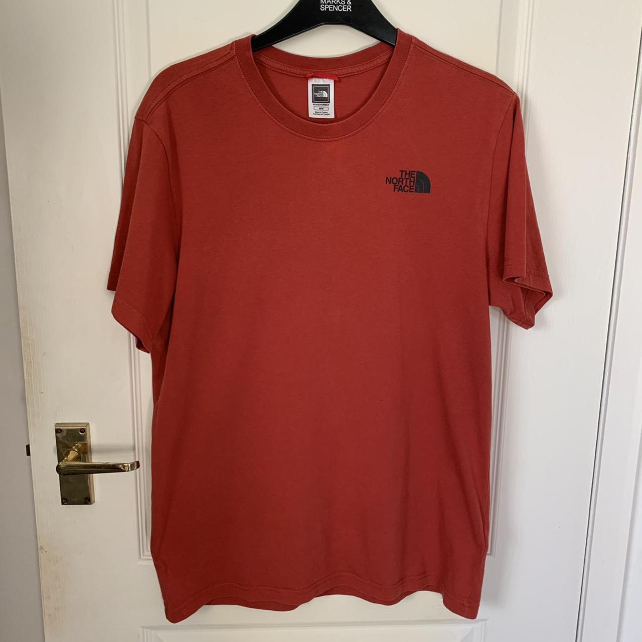 The North Face Men's Red and Orange T-shirt | Depop