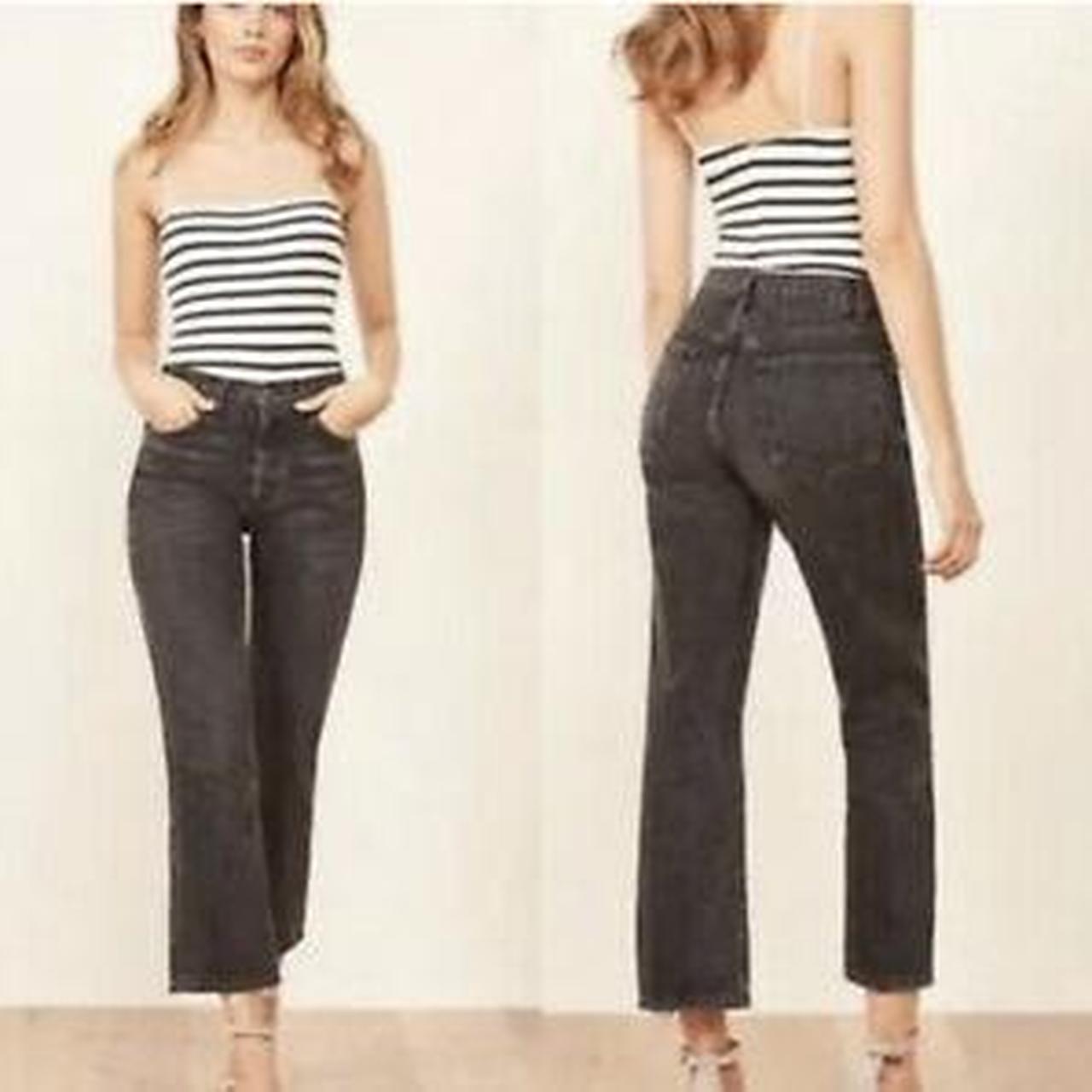 Reformation Jordi Ankle Kick Flare Jeans In Pacific... Depop