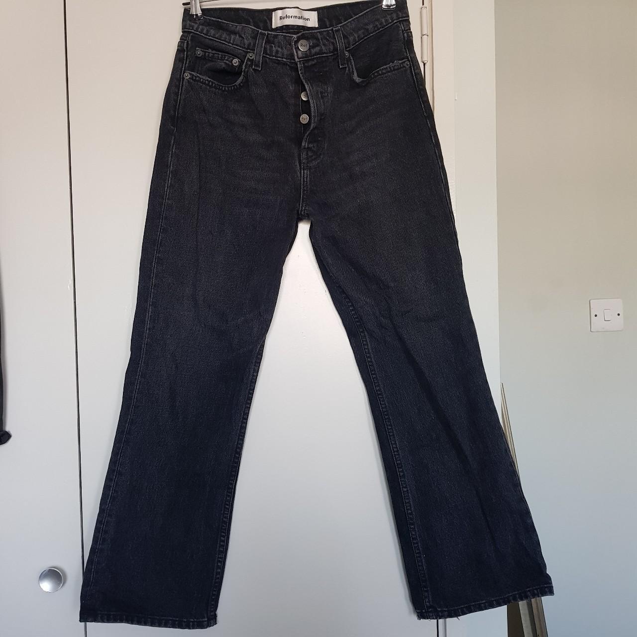Reformation Jordi Ankle Kick Flare Jeans In Pacific... Depop