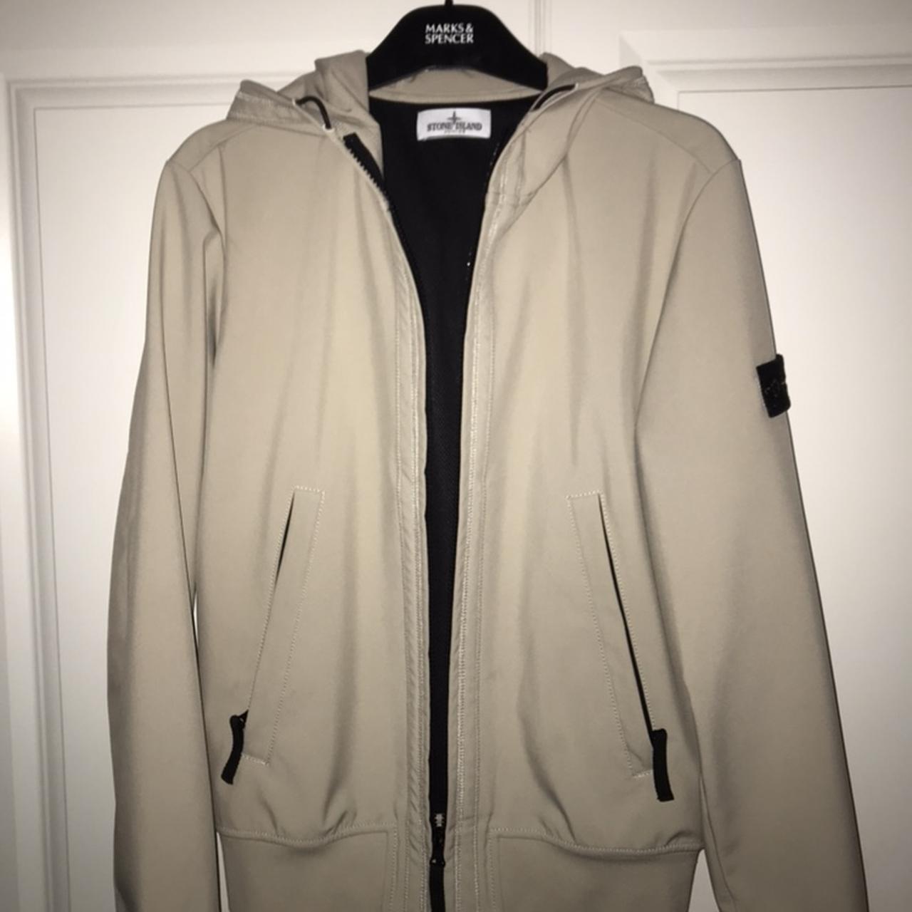 Stone island junior age 14 beige zip up Depop