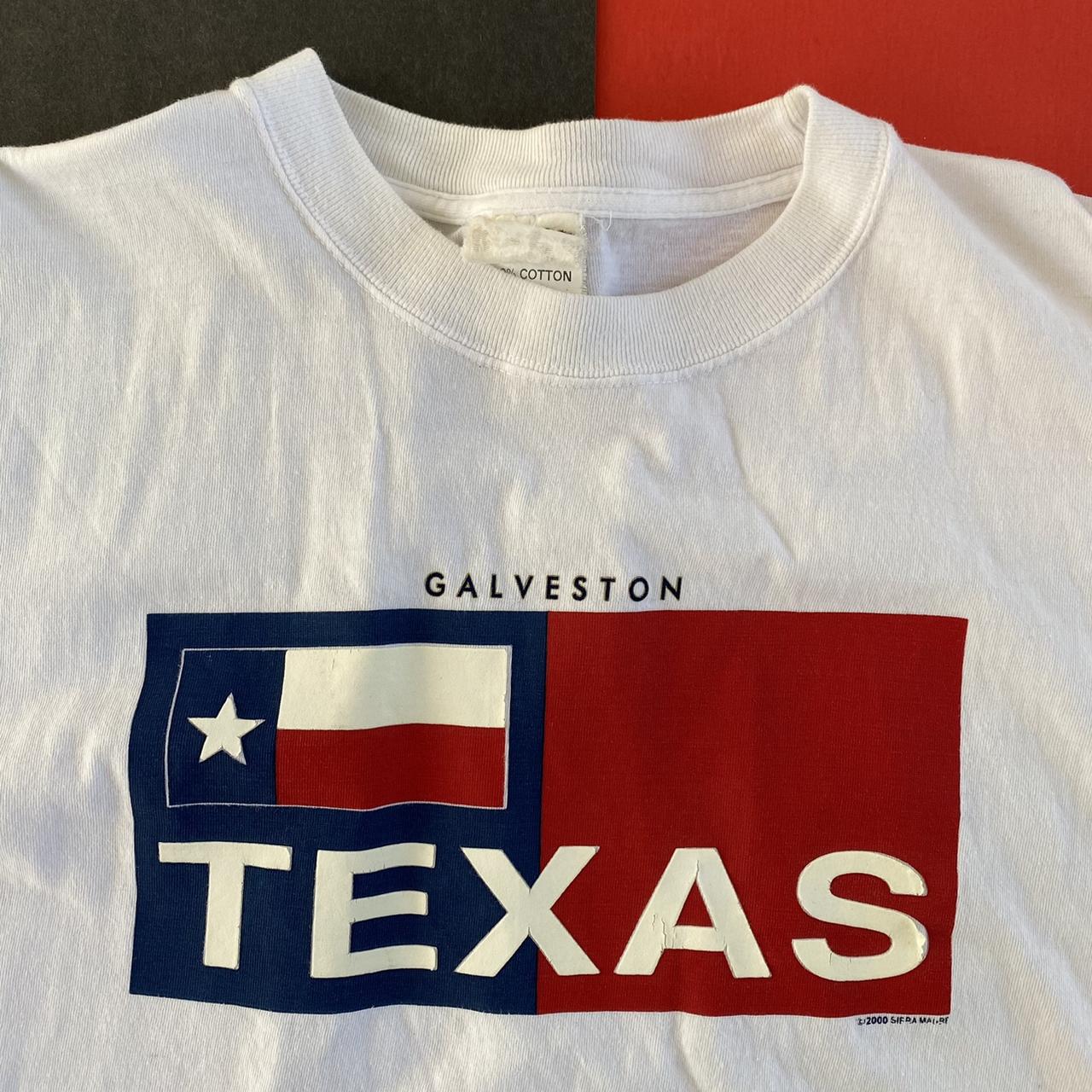 Vintage 2000 Galveston Texas State Flag Simple... - Depop