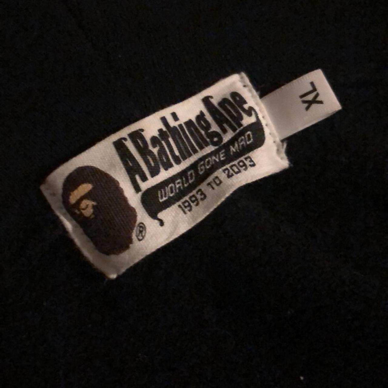 Bathing ape sale hoodie tag