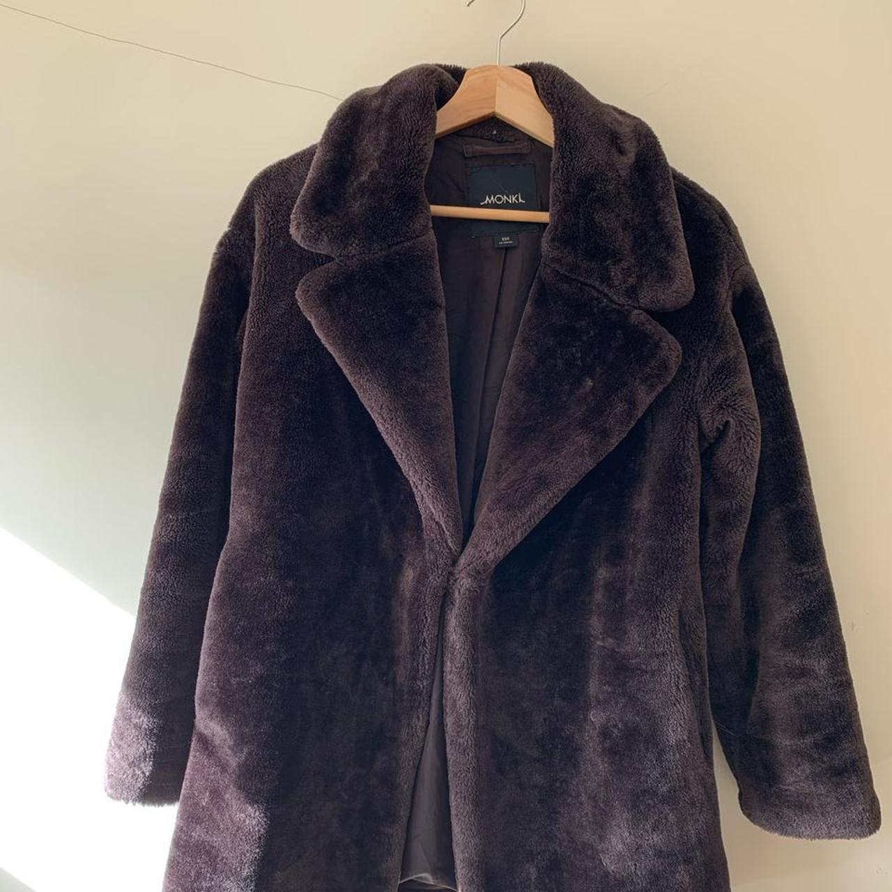 Monki Women's Brown Coat | Depop