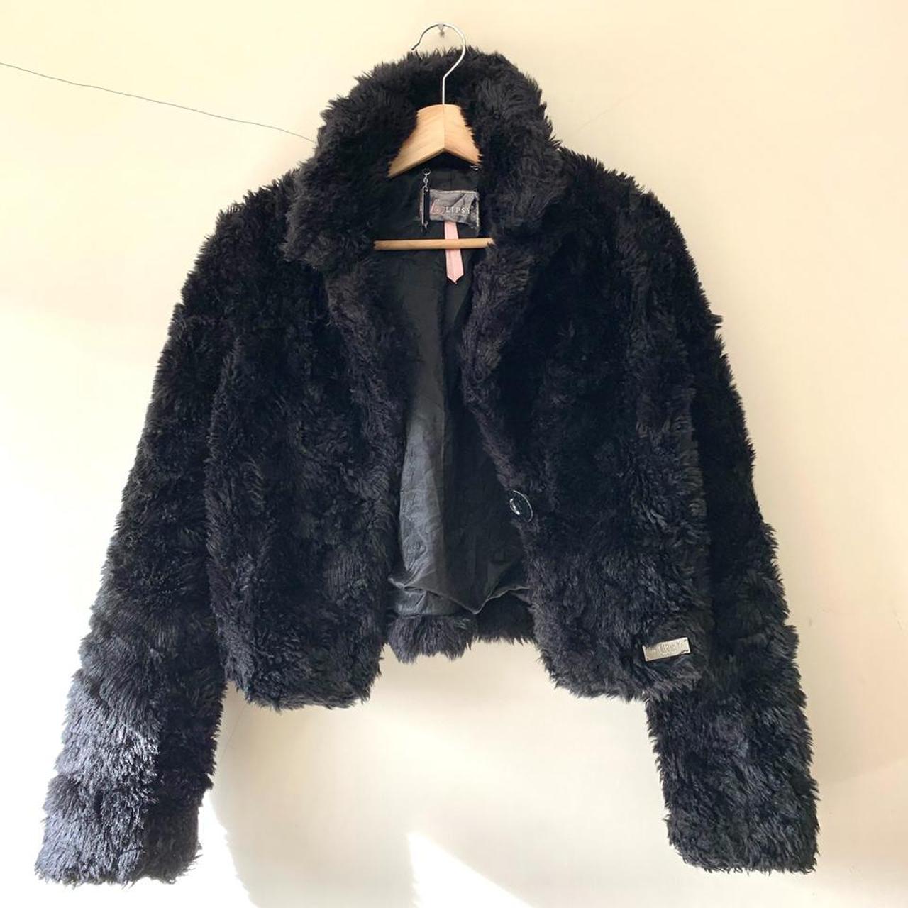 Lipsy Women's Black Coat Depop