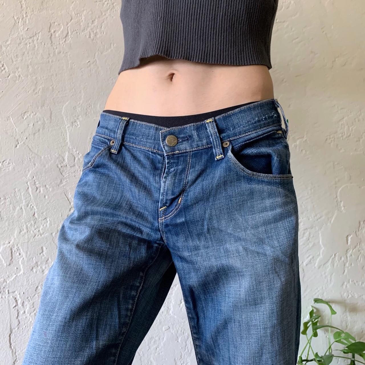 vintage low waisted jeans very soft and comfortable... - Depop