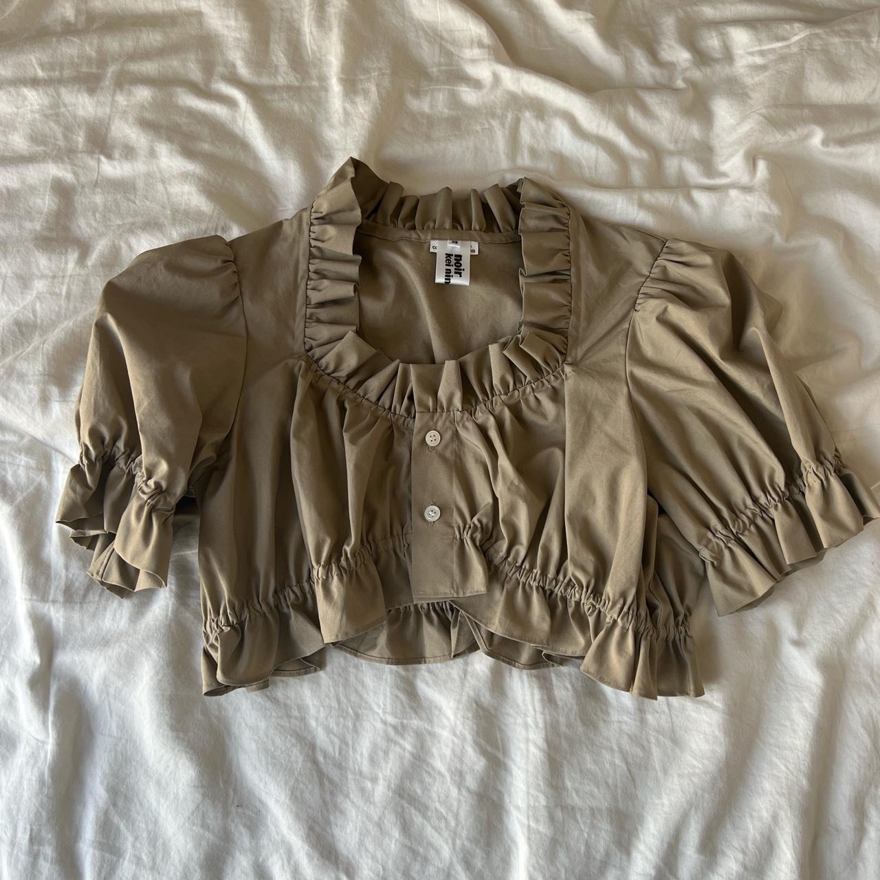 CDG Noir Kei Ninomiya brown crop top really pretty... - Depop