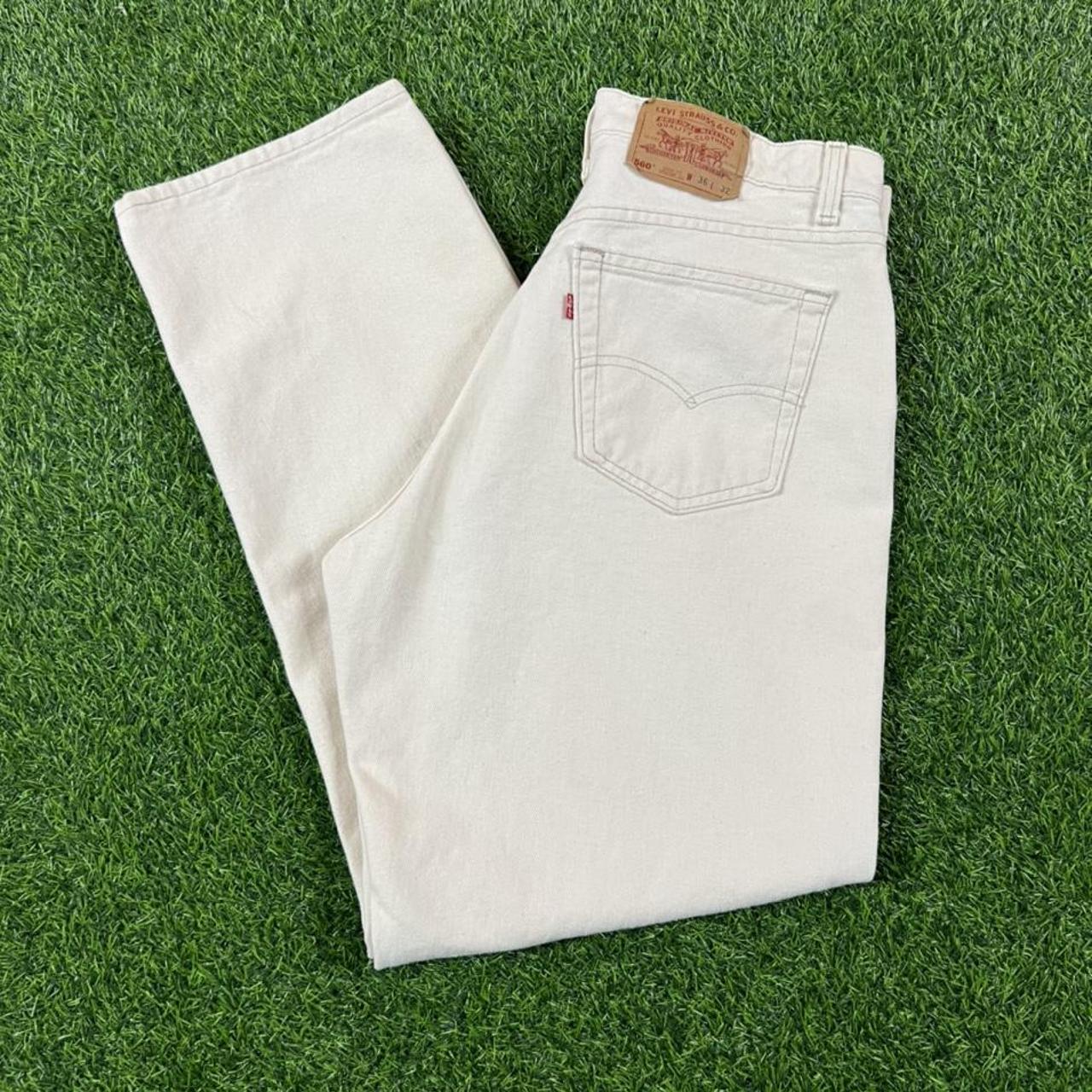 cream jeans levis