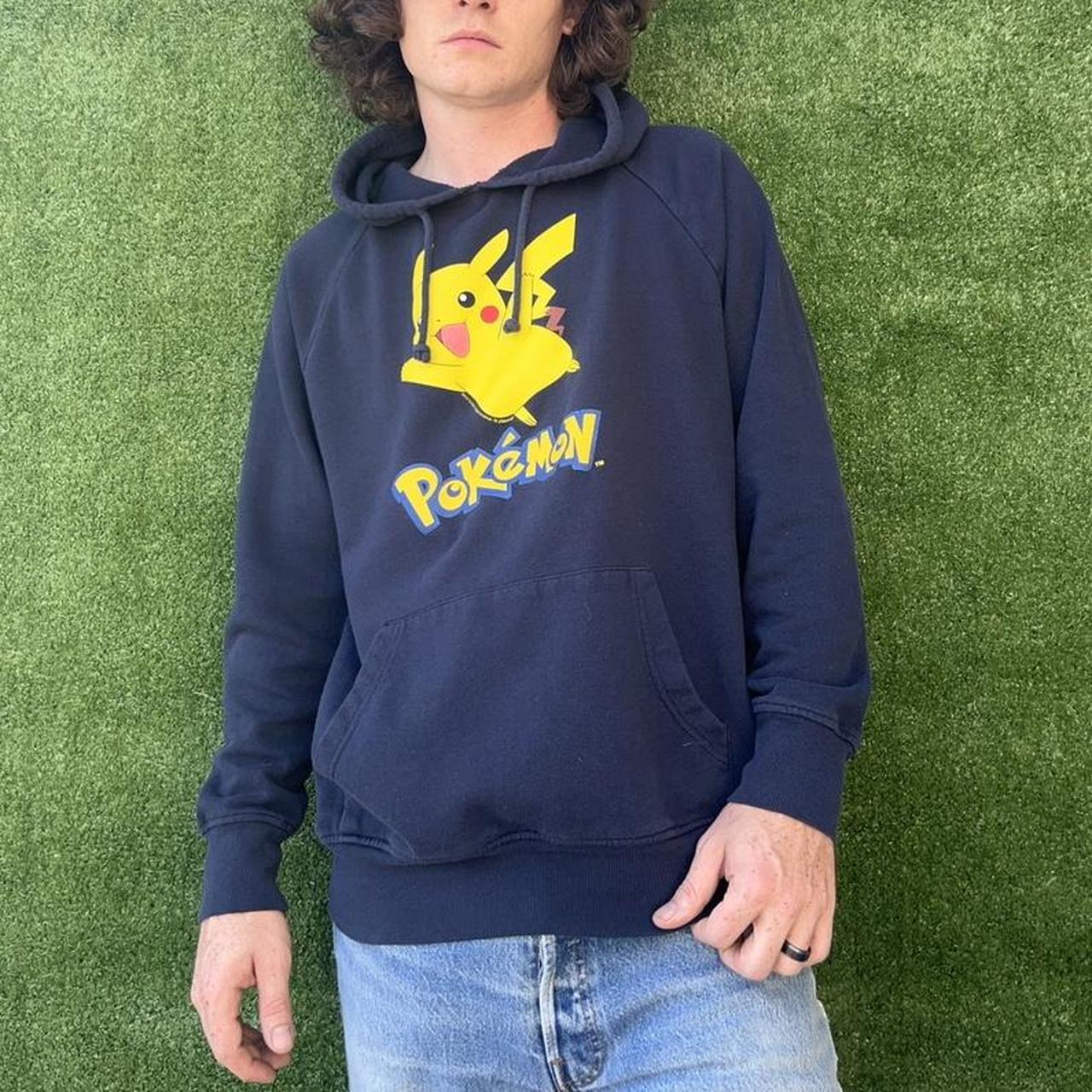 Navy blue Pokémon pikachu hoodie Navy hooded... Depop