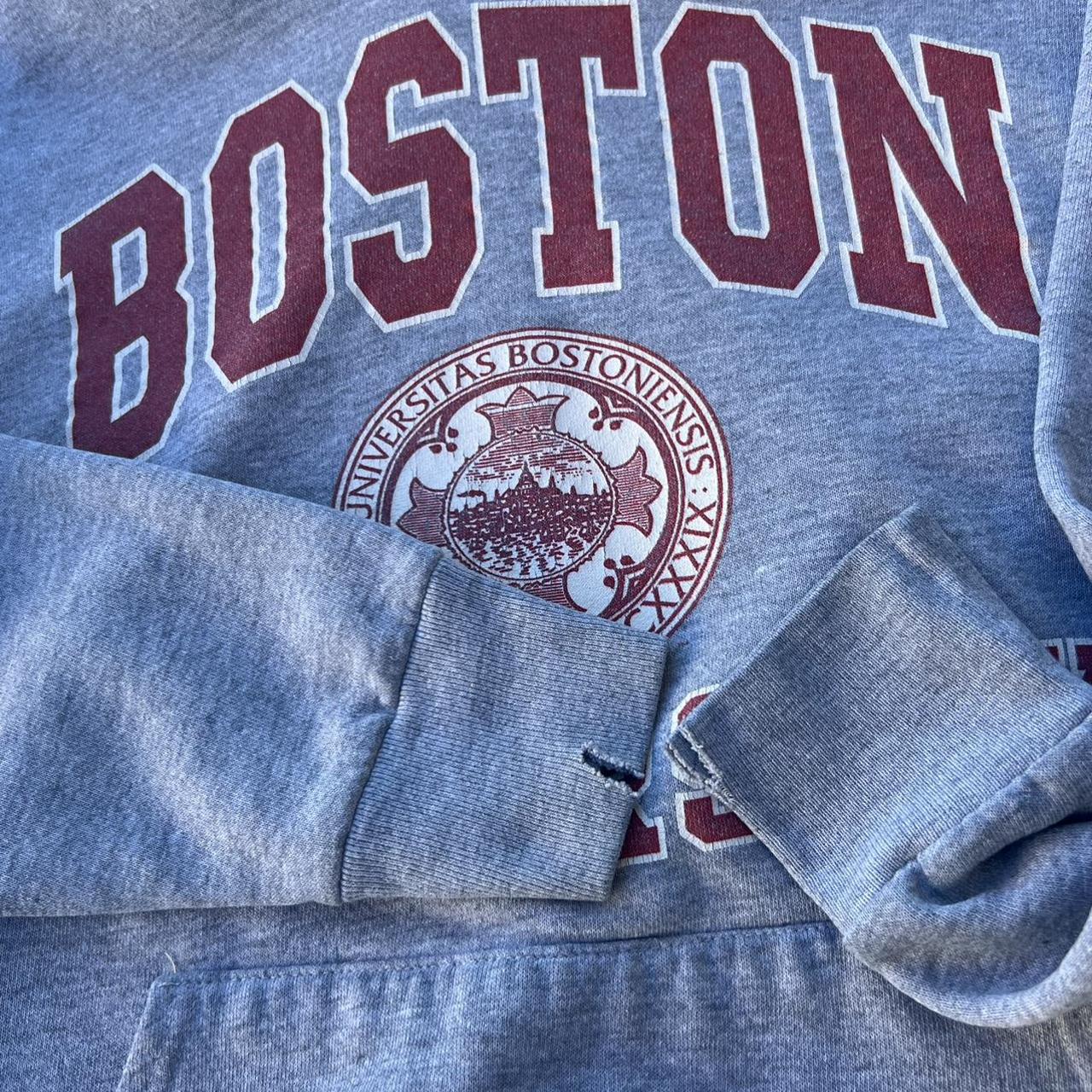 Vintage Boston university hoodie Made in USA... - Depop