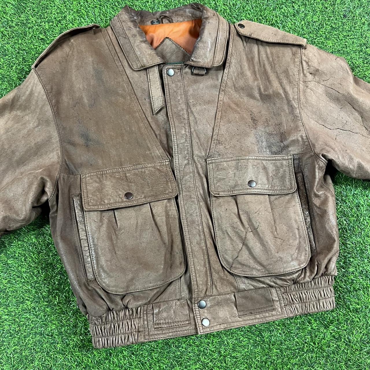 Product Image 3 - Vintage brown leather bomber jacket
G3