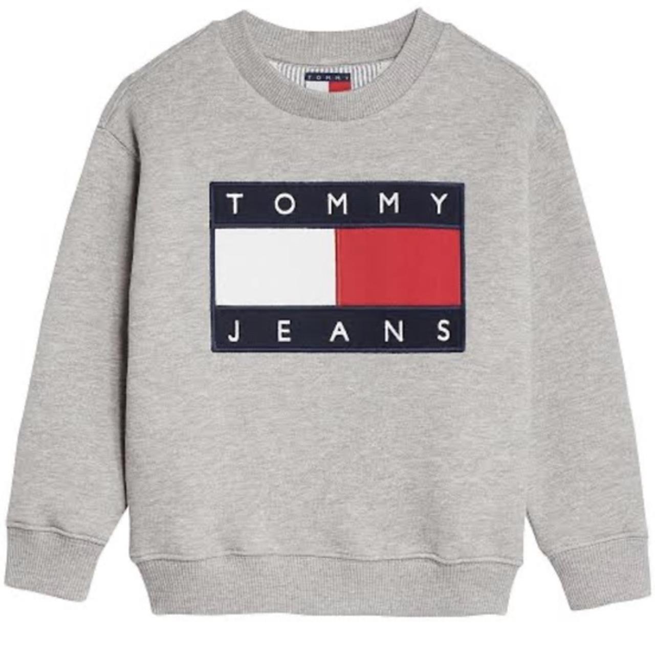 Tommy Jeans crew neck jumper in grey 🙌🏼 Perfect... - Depop