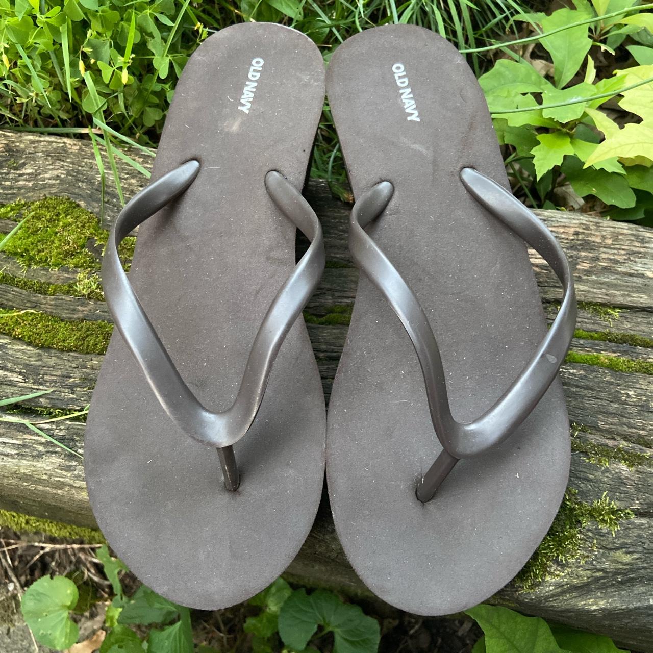 black wedge flip flops old navy