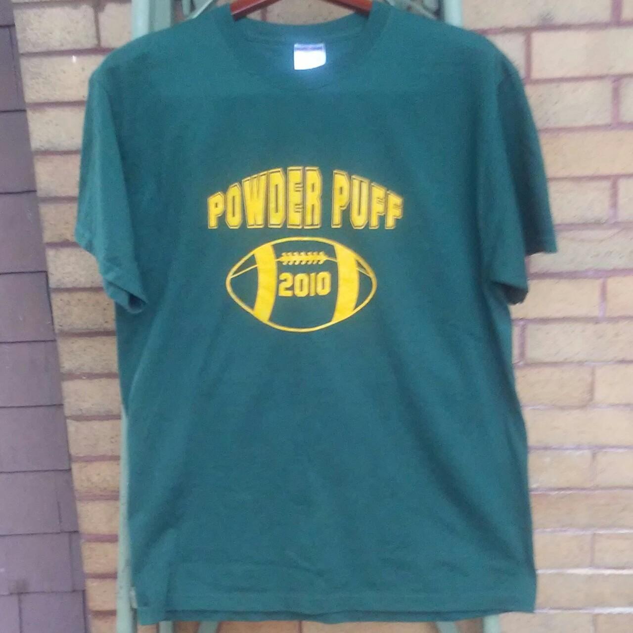 powder puff football tshirt. gently worn, no signs... Depop