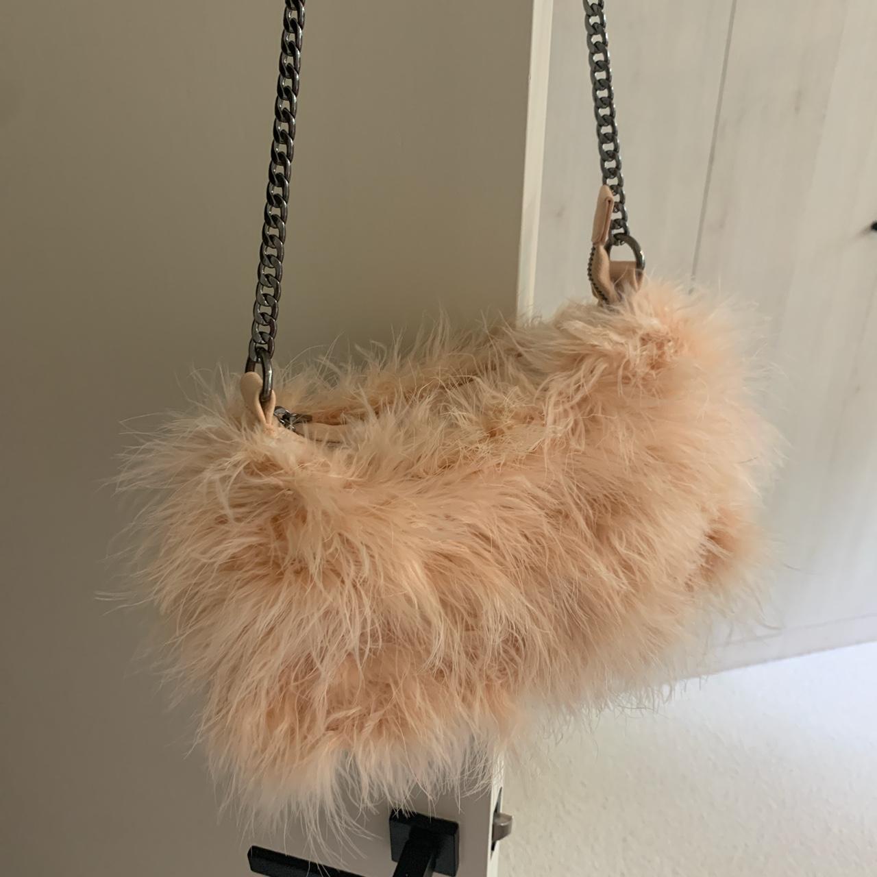 Pink fluffy cheap bag topshop