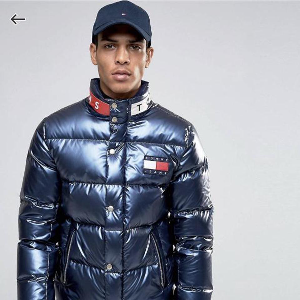 tommy jeans 90s down puffer jacket in navy