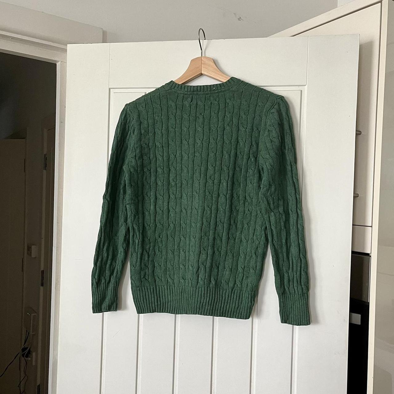 The cutest Ralph Lauren cable knit jumper in green -... - Depop