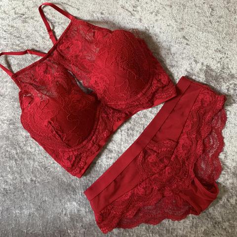 Primark Penney's Secret Possessions Red Lace - Depop