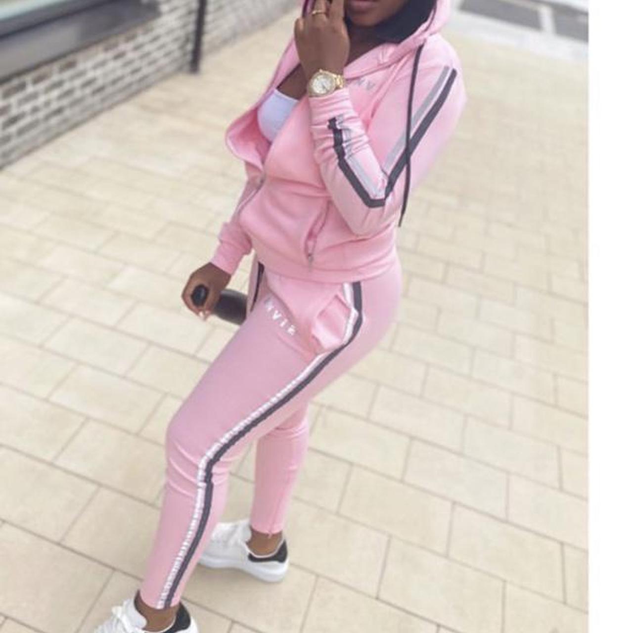 📌 Envie Pink tracksuit with reflective detail 💎... - Depop