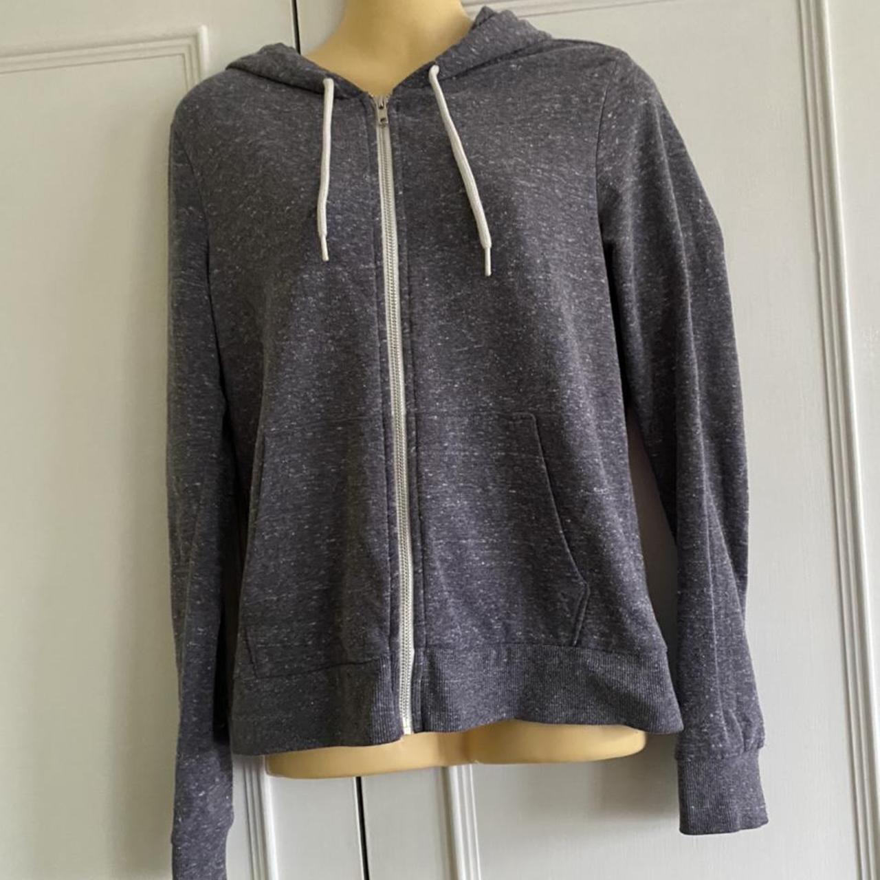 Bluey grey zip up fleece jacket, super comfy!... - Depop