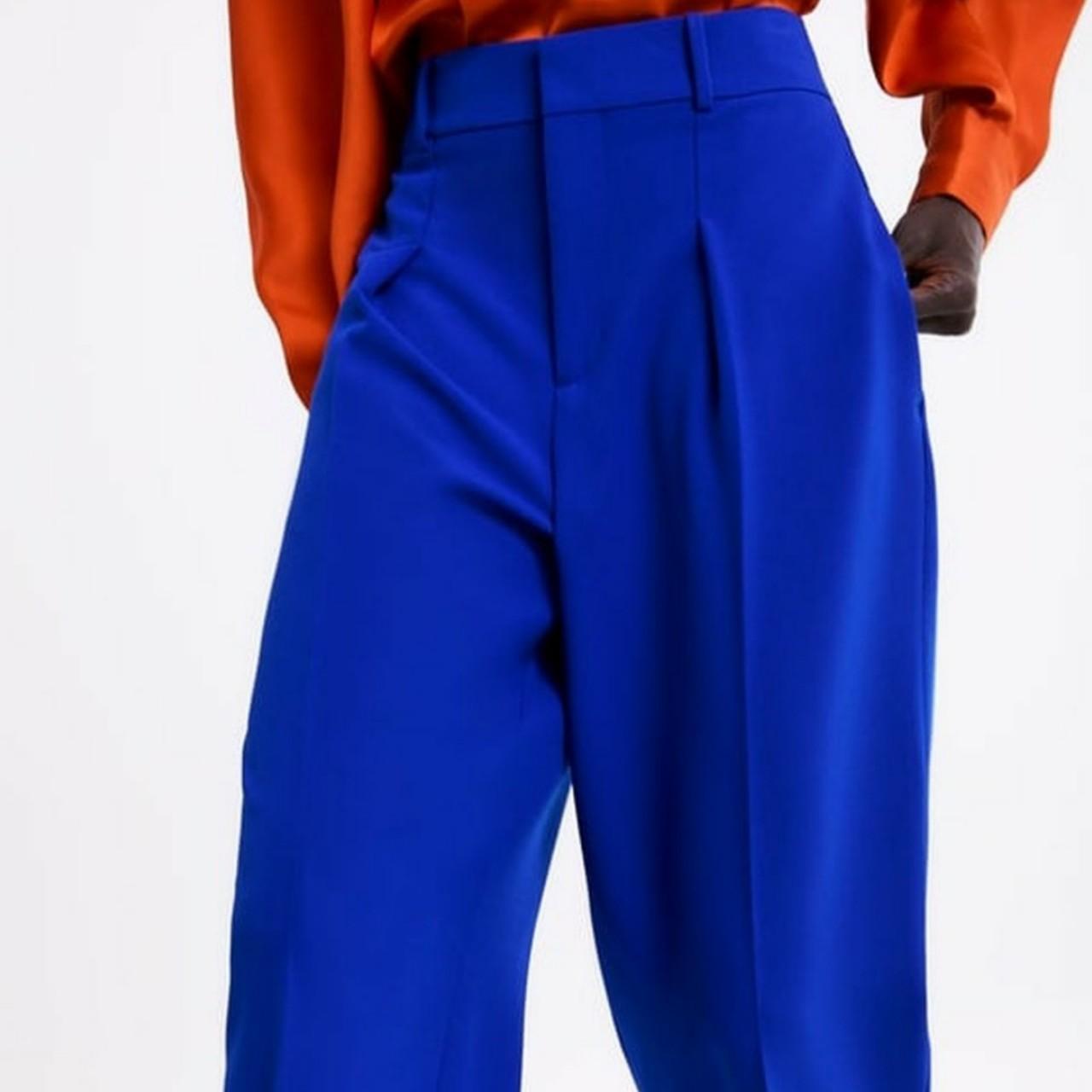 high-waisted-royal-blue-dress-trousers-size-depop