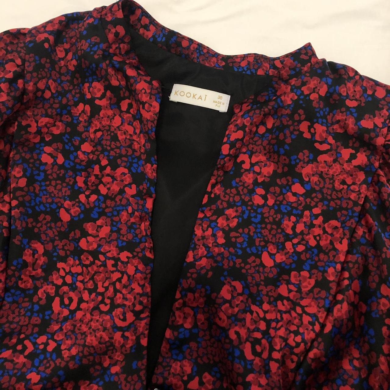 Kookai floral long sleeve satin mini dress Size 36... Depop