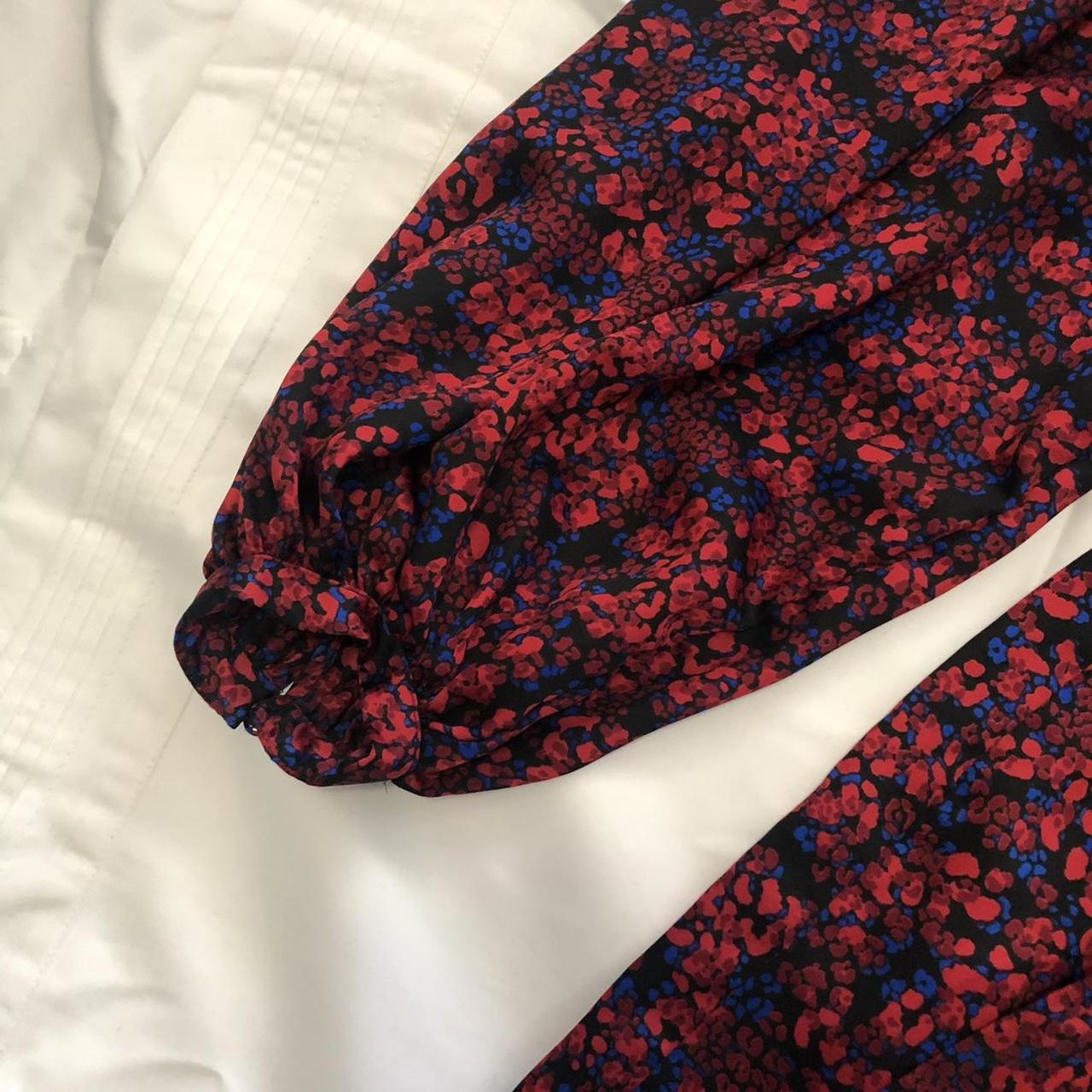 Kookai floral long sleeve satin mini dress Size 36... Depop