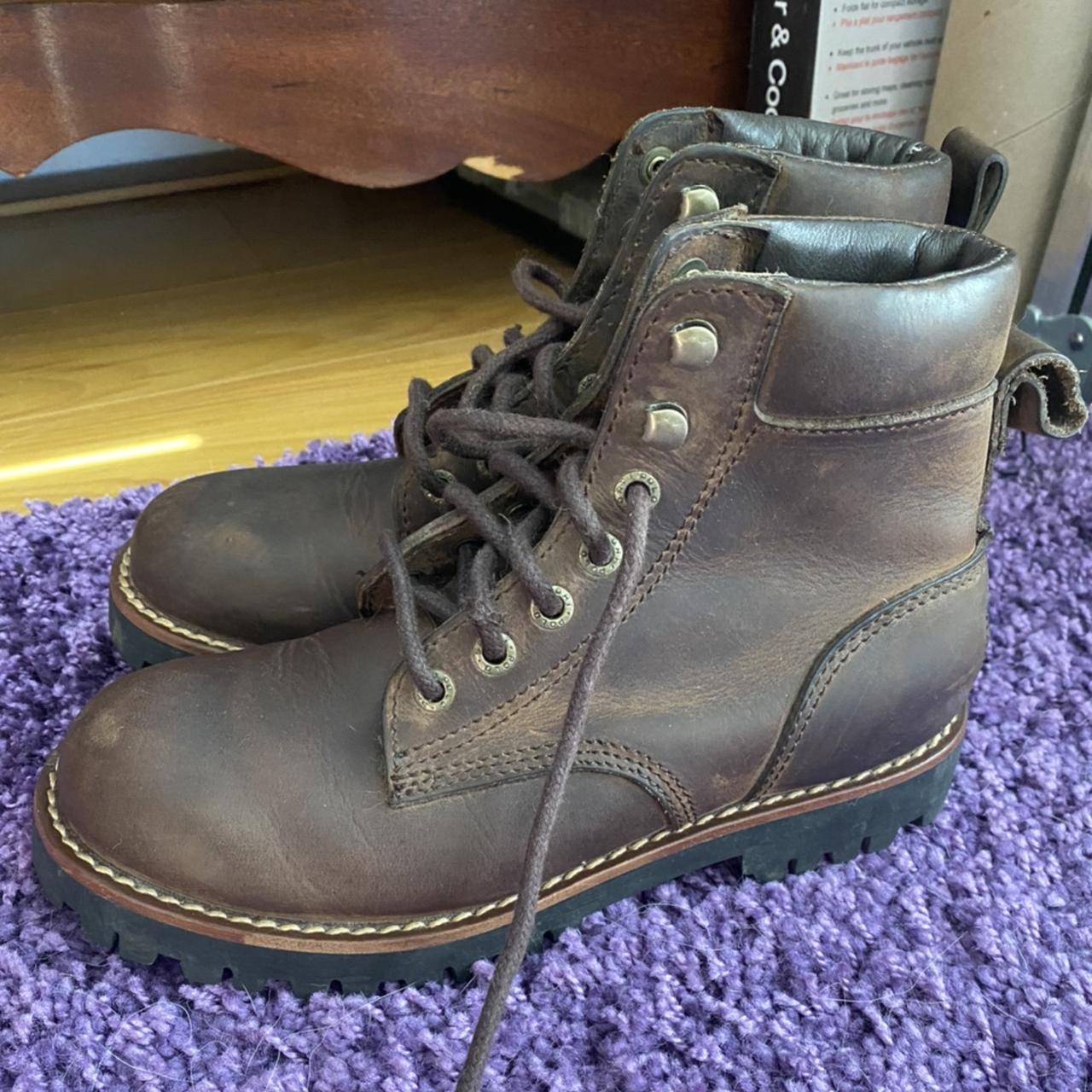 Ralph Lauren Women's Brown and Tan Boots | Depop