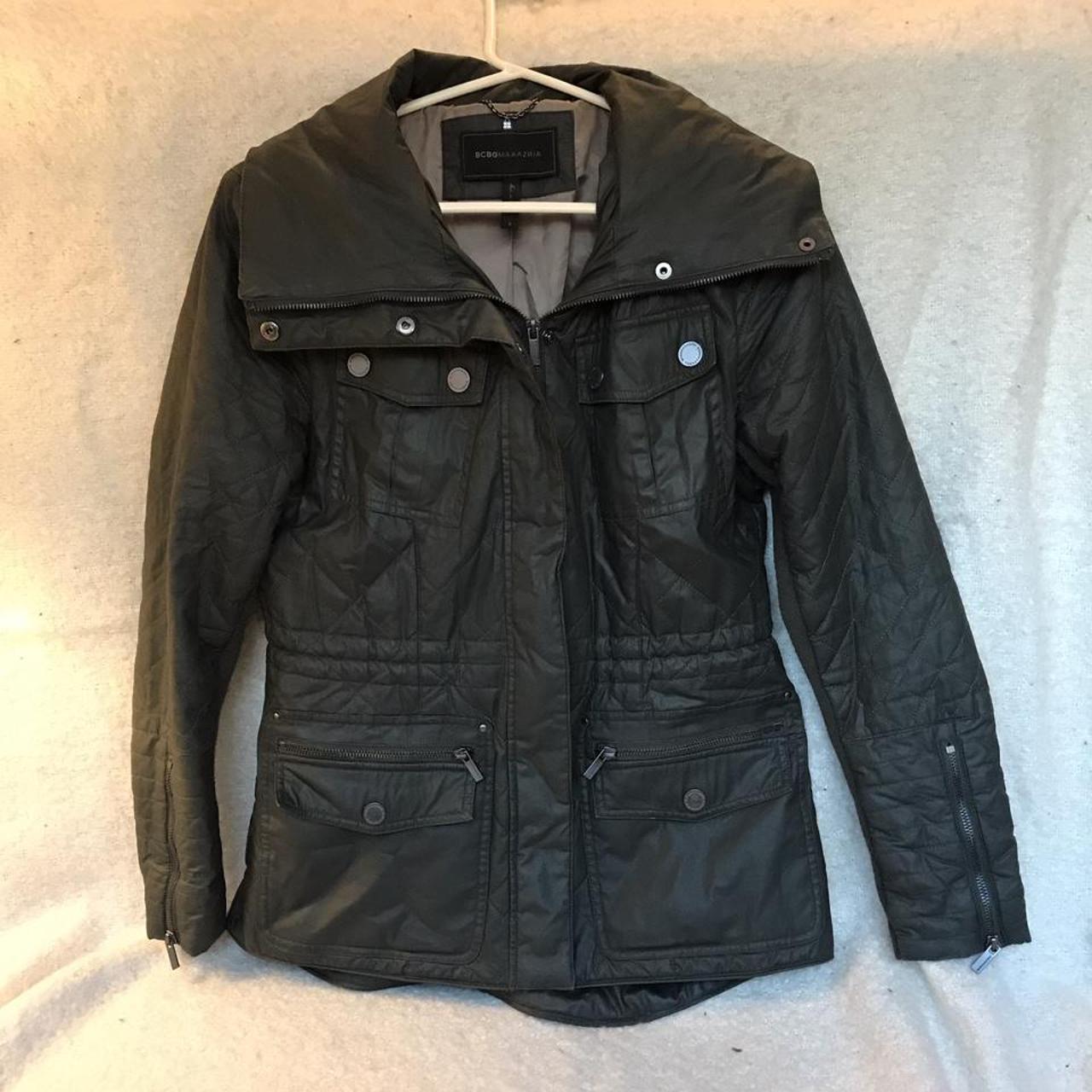 bcbg army green jacket