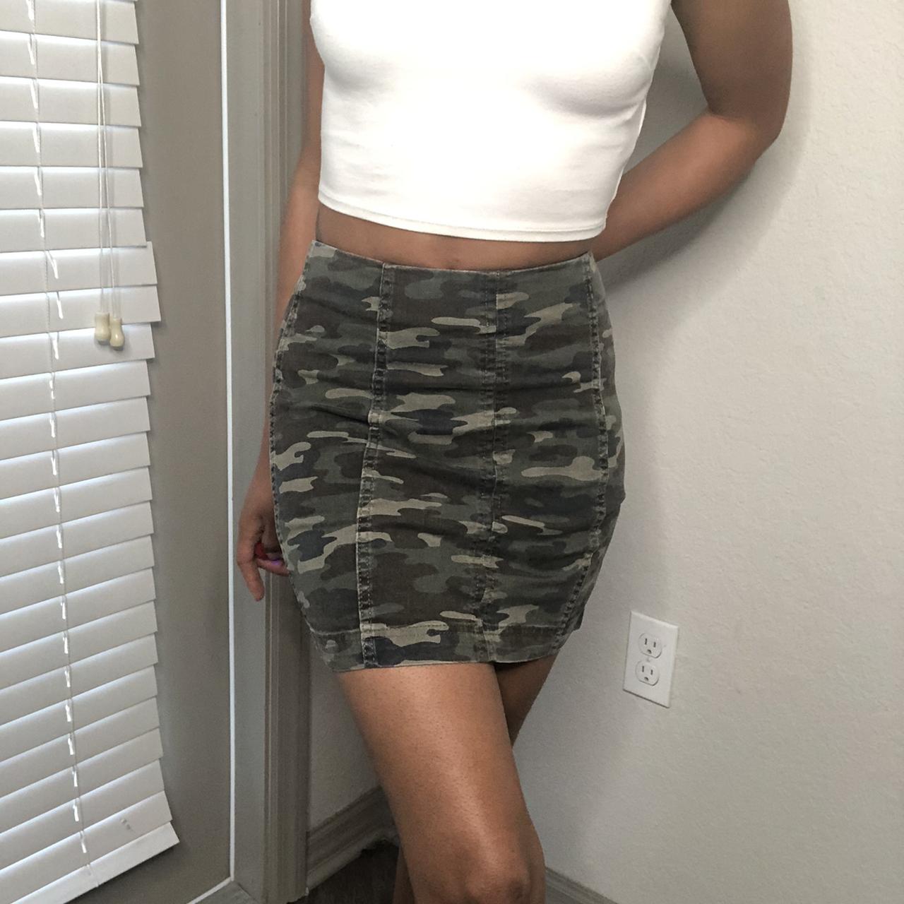 free people camo skirt