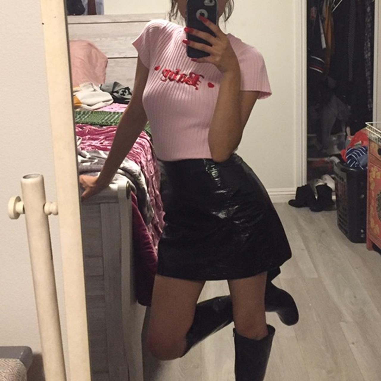 Latex Skirt Ass