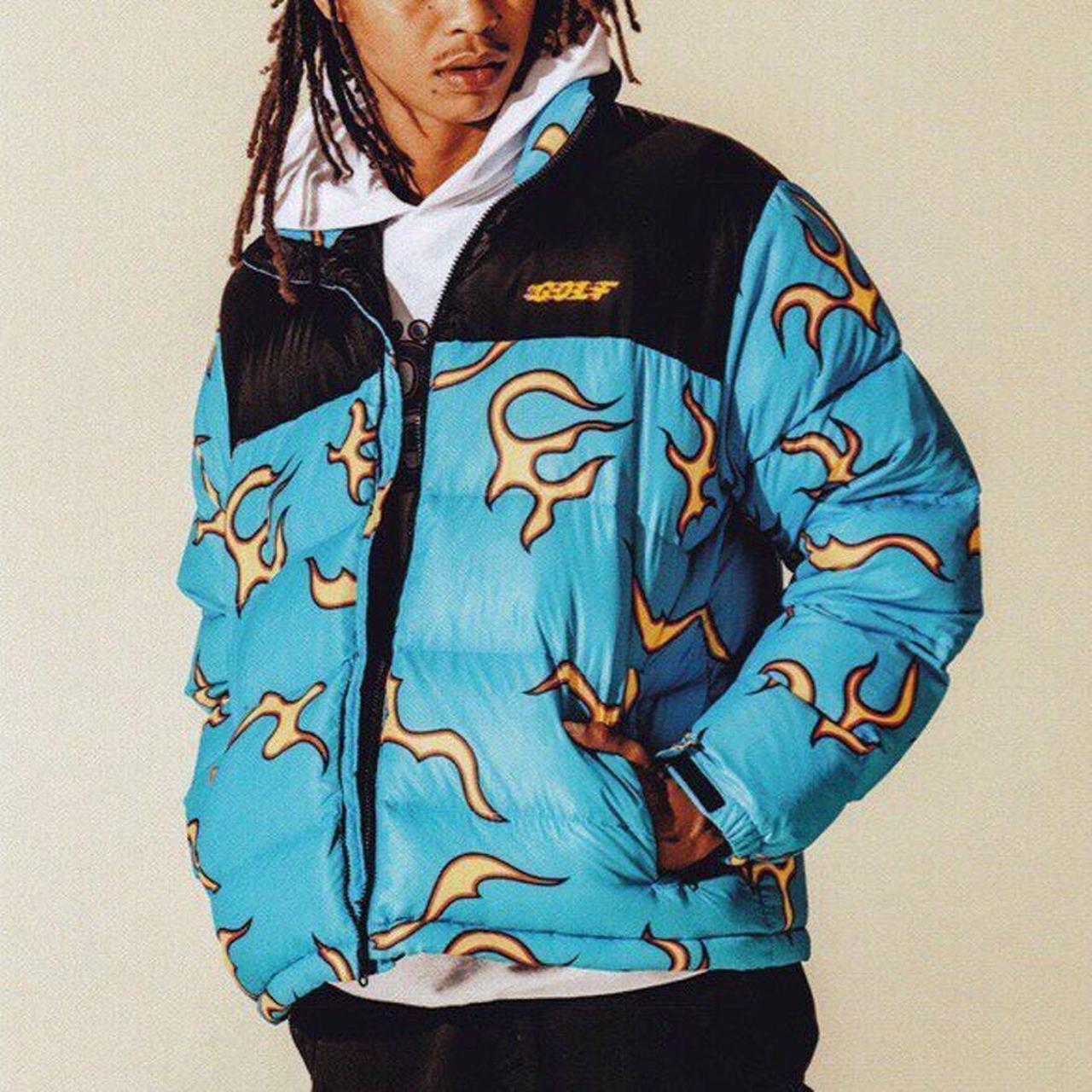 golf wang flame puffer jacket