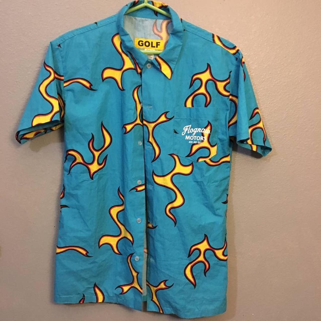 golf wang flame button up