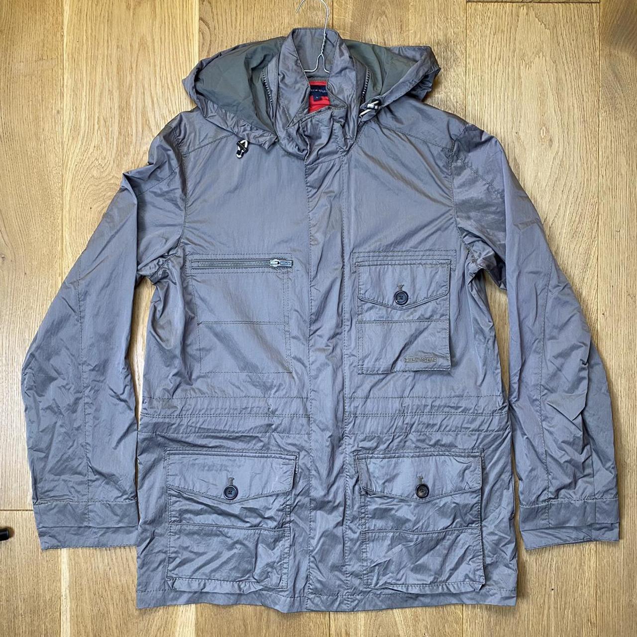 Tommy Hilfiger men’s pocket raincoat olive large... - Depop