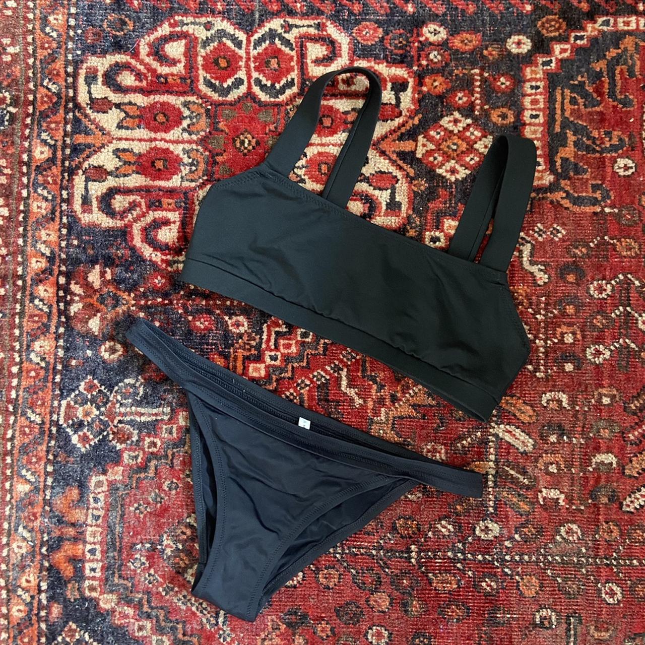 Solid & Striped Women's Black Bikinisandtankinisets Depop