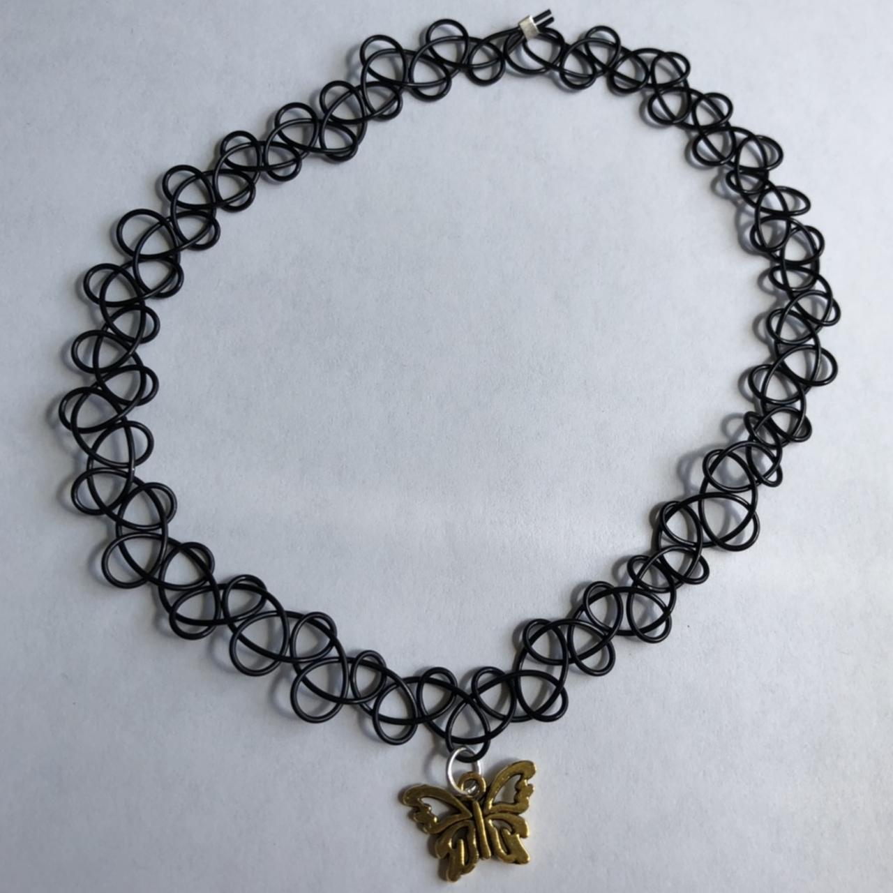 Gold butterfly tattoo choker necklace $1 shipping