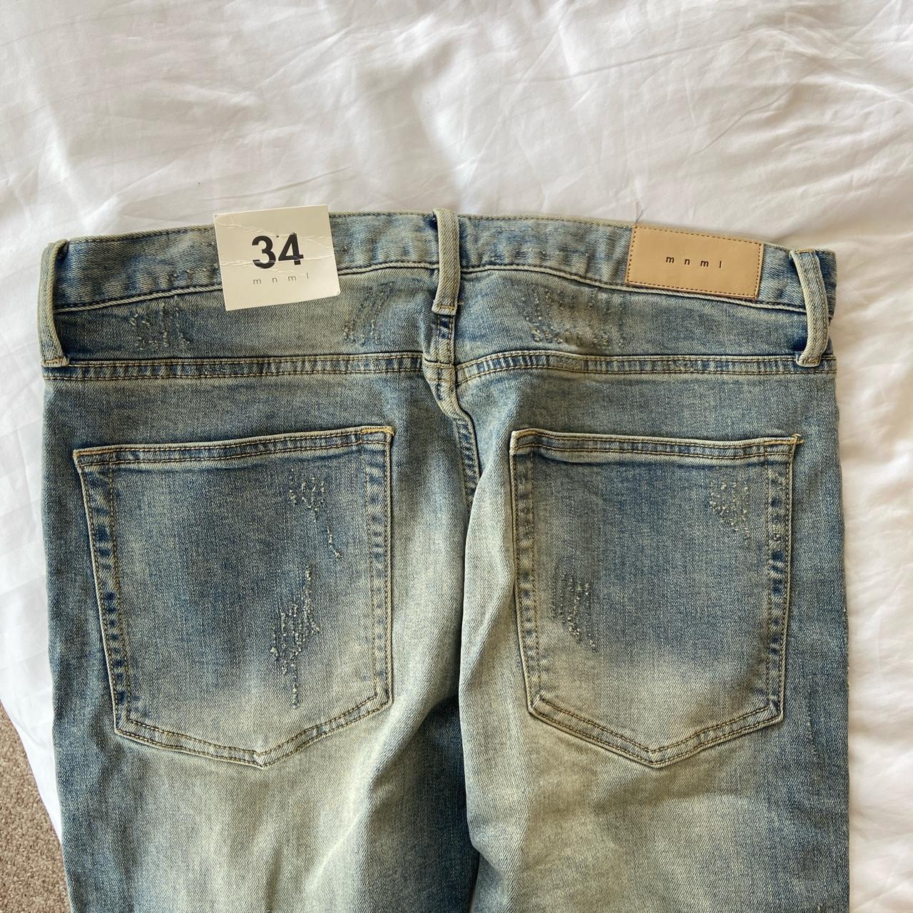 MEN MNML RIPPED JEANS Size 34, supposed to come up a... - Depop