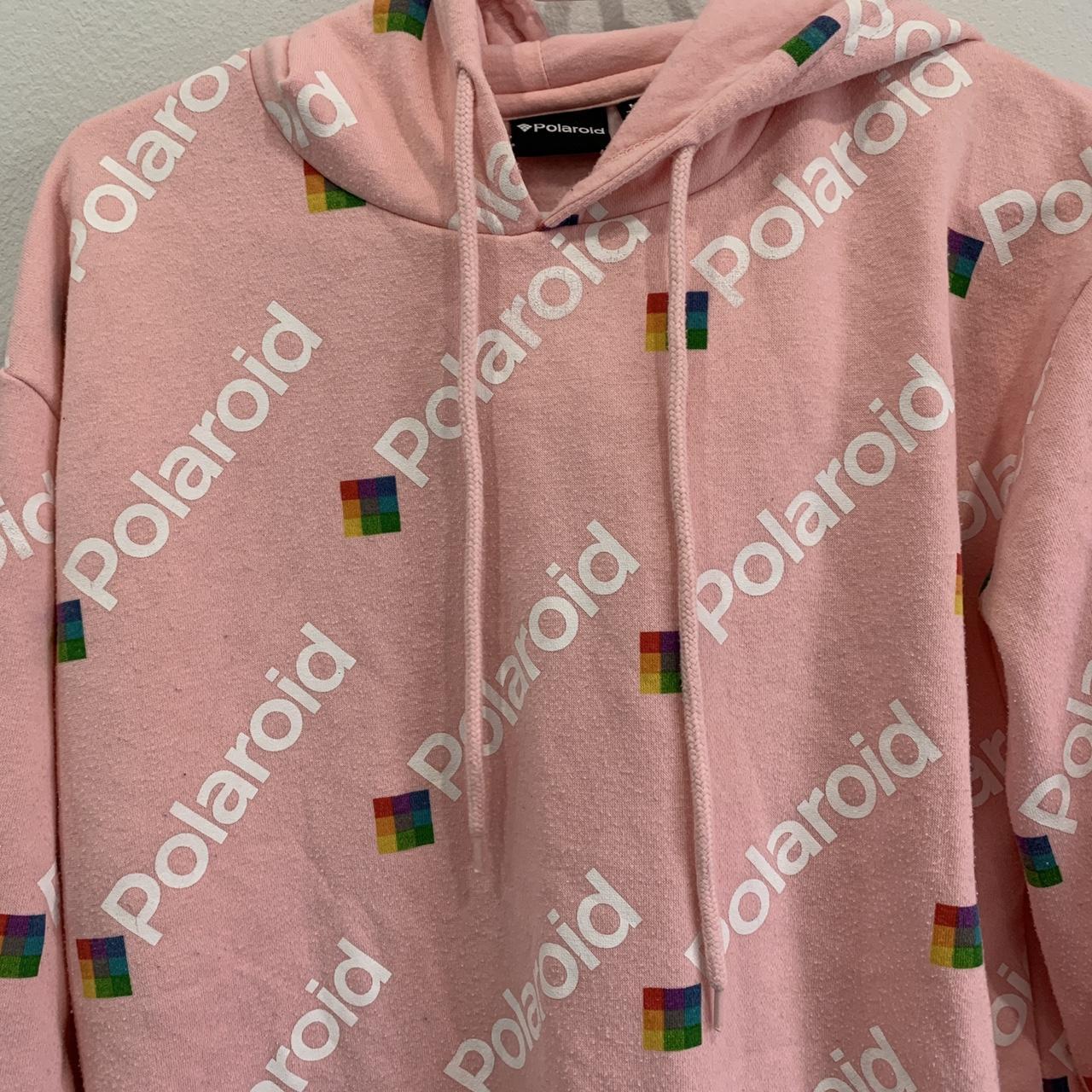Polaroid hoodie pink Clearance