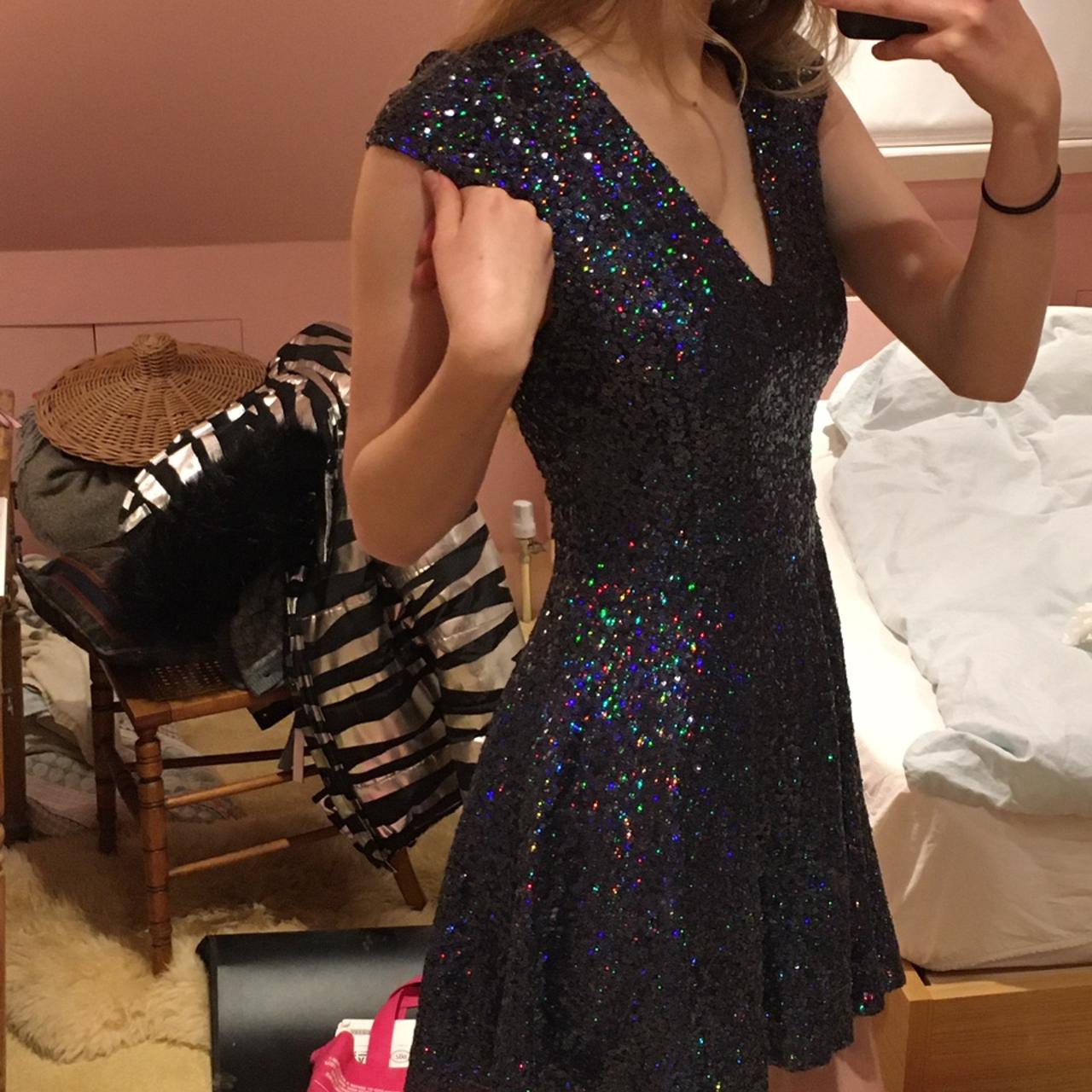 Topshop blue hot sale sparkly dress