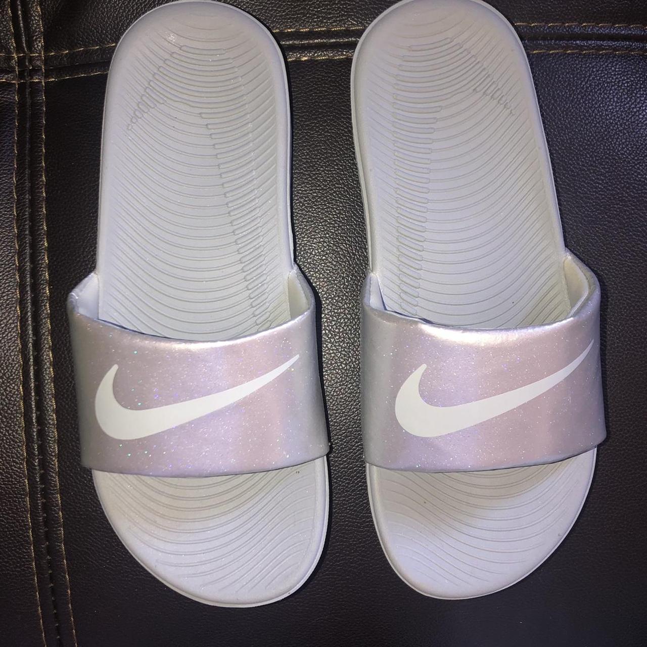 nike holographic slides