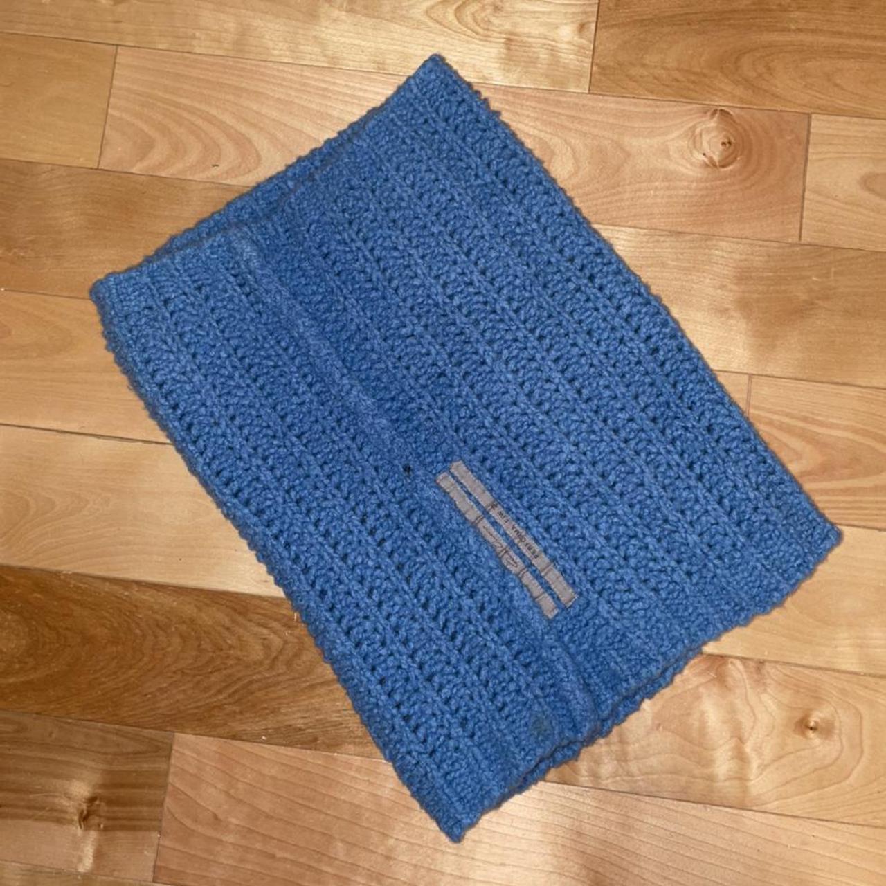 RICK OWENS CASHMERE TUBE SCARF BLUE RARE COLOR! LIKE...