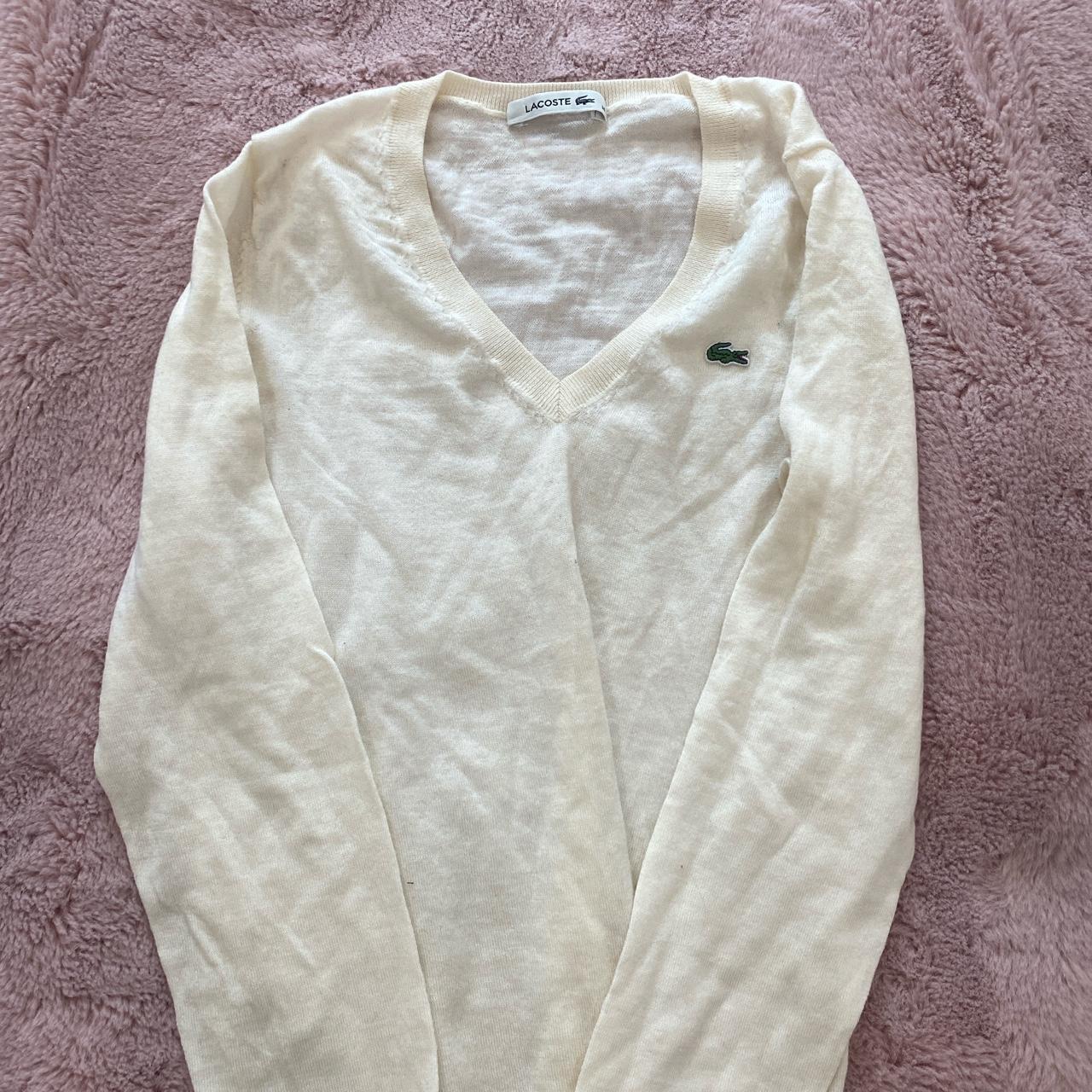 🌟 Lacoste cream knit jumper 🌟 Size 38 would fit... Depop