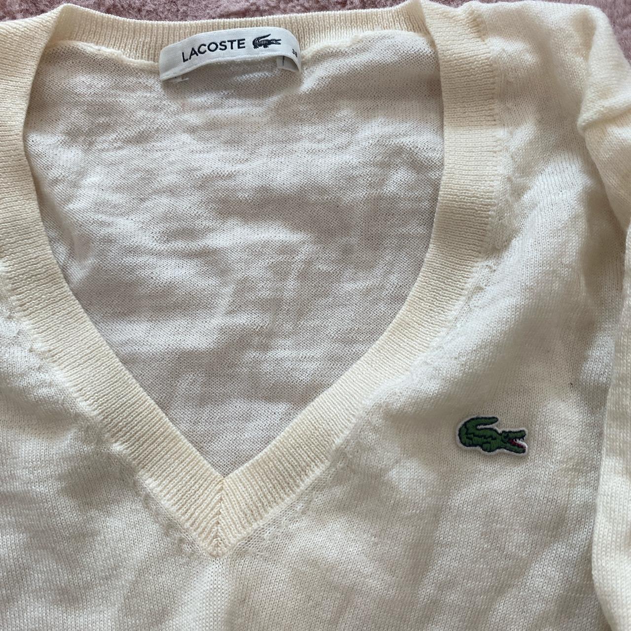🌟 Lacoste cream knit jumper 🌟 Size 38 would fit... Depop