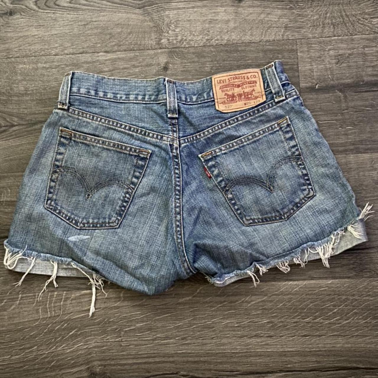 Vintage Levis Distressed Jean Shorts Mid Rise Depop